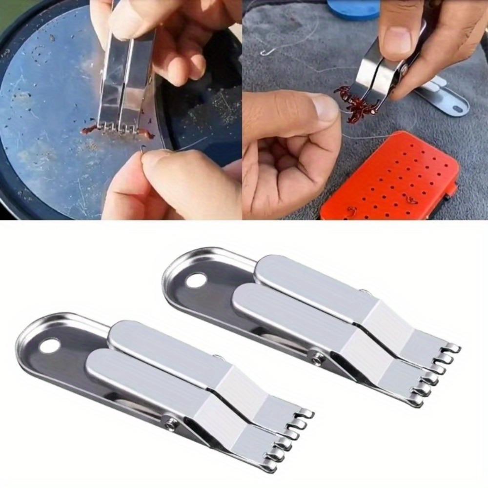3 Pcs Earthworm Baiting Device Earthworm Clip Hook Fast Baiting Multifunction Clip