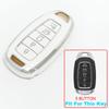 3/4/5 Buttons For Hyundai Encino Kona Solaris Azera Grandeur Elantra Santa I30 Ix35 Accent Fe Shell Fob Tpu Car Key Case Cover