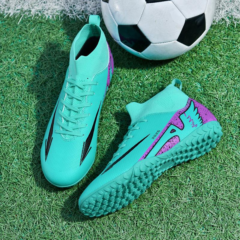 35-46 Młodzież Dorosły Duży Antypoślizgowe Odporne na Ścieranie Modne Krótkie Paznokcie Wysokie Trampki Piłkarskie