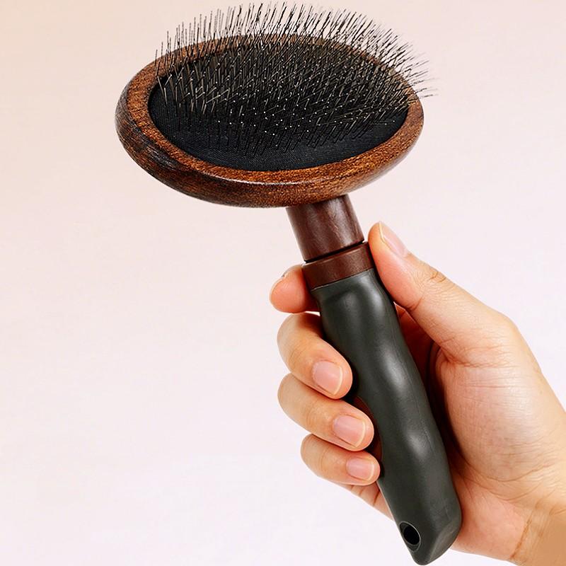 Dog Comb Wooden Dogs Brush Comfortable Handle Dogs Comb Massage Cat Brush Dog Grooming Brush Pet Hair Remover Combs Pet Products