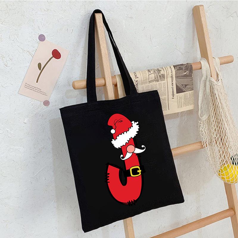 26 Letter Printed Shoulder Bag Commuting To Work Portable Tote Bag