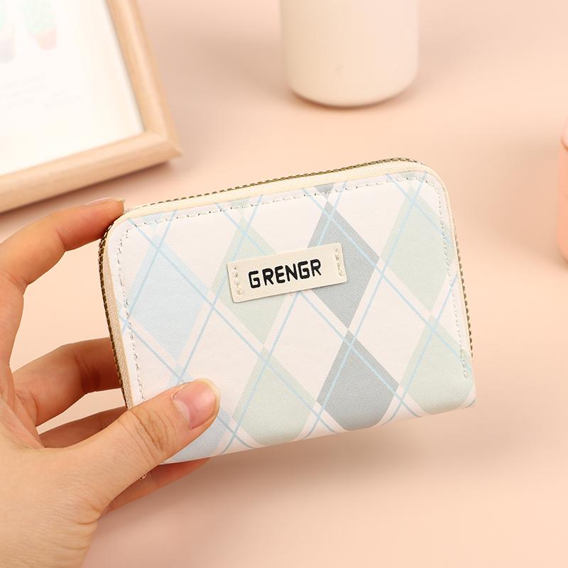 Cute Women'S Short Wallet Brief Purse For Women Card Wallet Pu Girls Students Pocket Zipper Key Bag Cartoon Handbag Card Holder