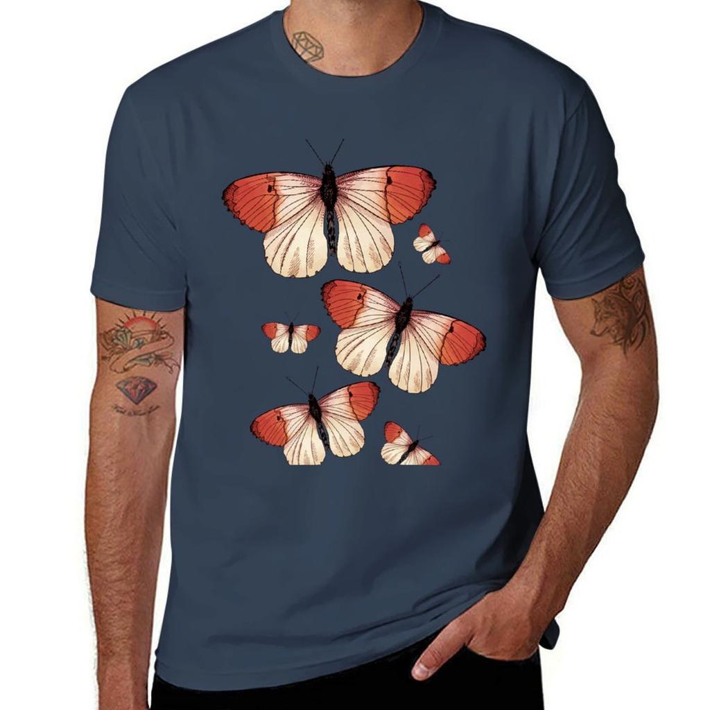 Butterflies Flying Away Tshirt Daily Work Short Sleeve Top