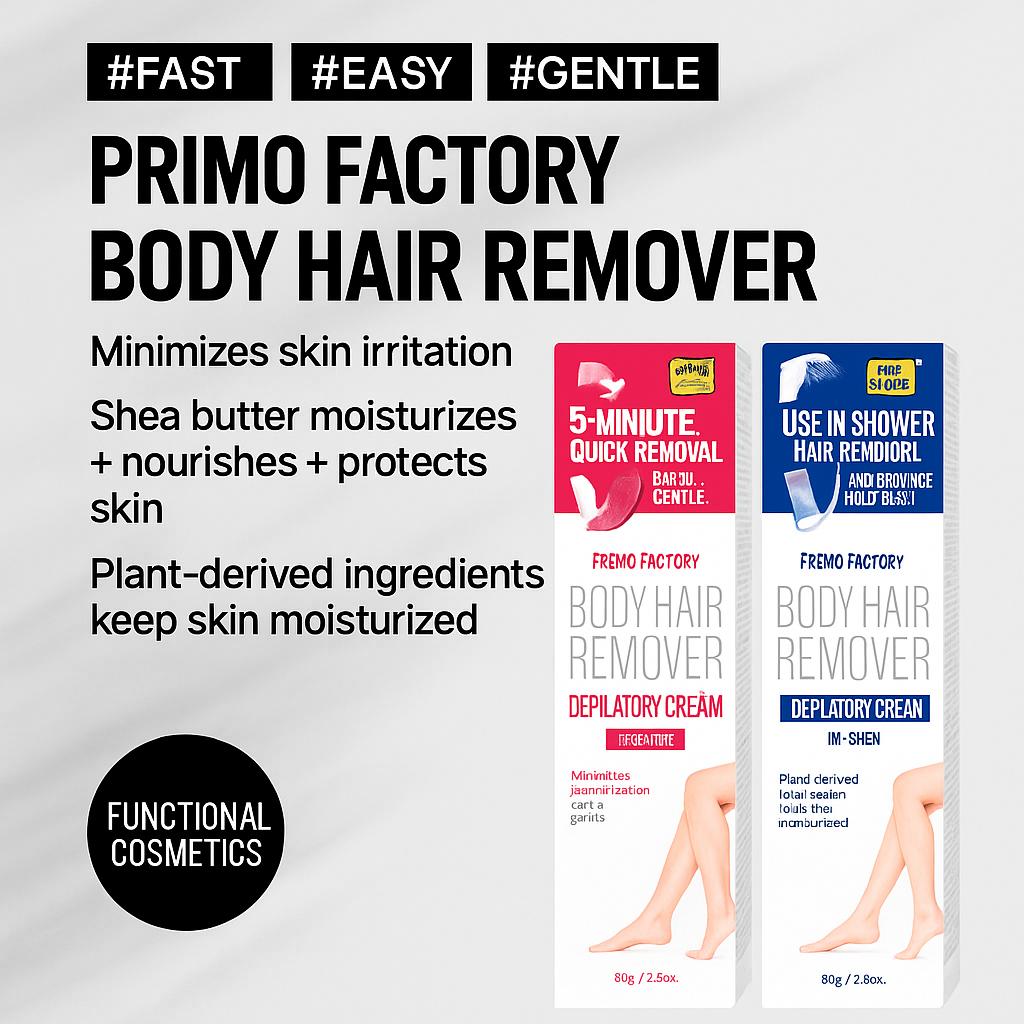 Effortless Smoothness: Primofactory In-Shower Body Hair Removal Cream (80g)