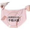 Nanjiren Women's Pure Cotton Underwear 10A Antibacterial Extended Crotch High-Slit Seamless Mid-Waist Briefs 4-Pack XL