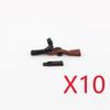 WWI WWII Building Blocks Soldiers Military Accessories Bomb Two-color Gun Mini Brick Weapons Gift Toy AKM Helmet RPG Grenad X026