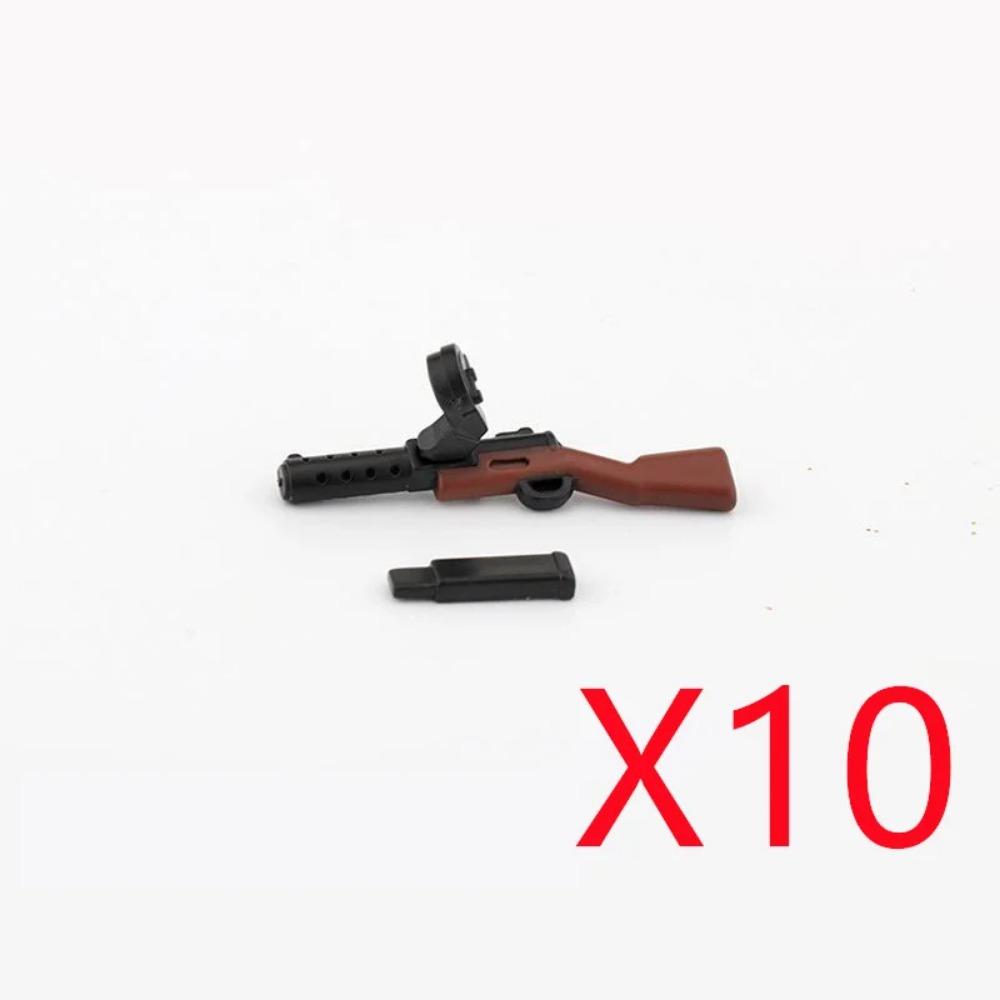 WWI WWII Building Blocks Soldiers Military Accessories Bomb Two-color Gun Mini Brick Weapons Gift Toy AKM Helmet RPG Grenad X026