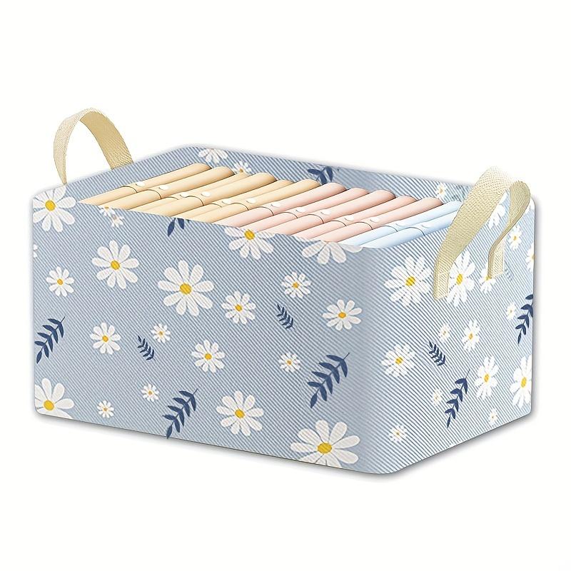 1pc Drawer Storage Box With Handles, Leggings Drawer Storage Basket For Clothes, Blankets, Toys, Household Wardrobe Organizer,