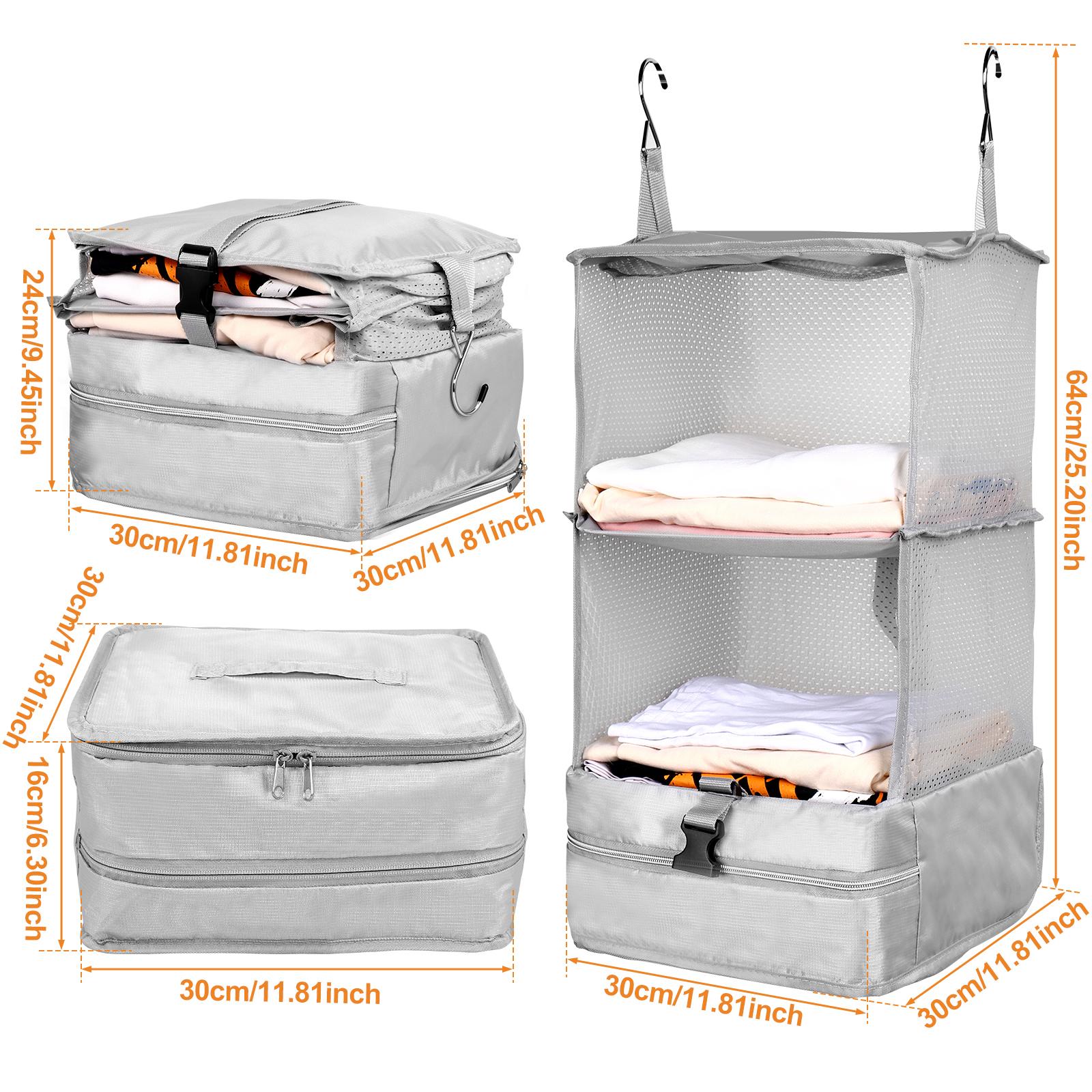 

Дорожній підвісний органайзер для багажу Портативна сумка для зберігання одягу Складна дихаюча сумка для зберігання одягу великої місткості