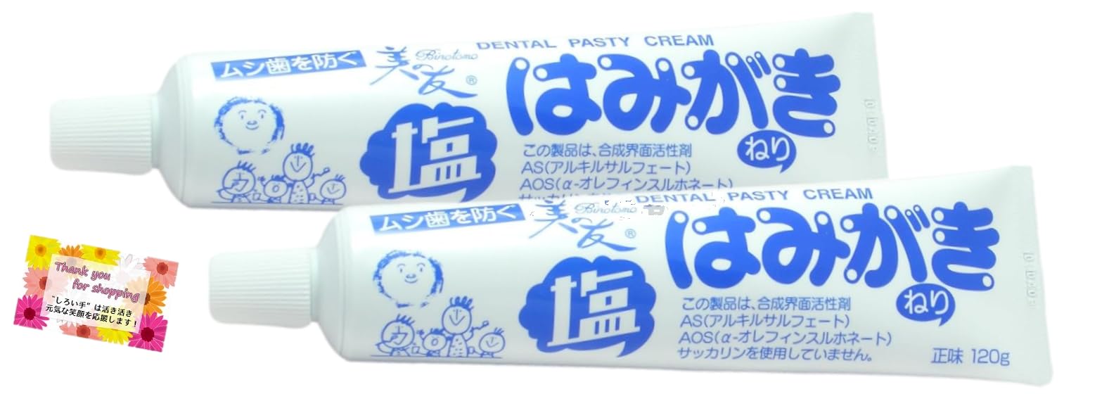 

in but Fudo Kagaku Bi no Tomo Salt Toothbrushing Paste Type Spicy Peppermint Type 120g of [Made Japan] [Salty refreshing] [Set 2]