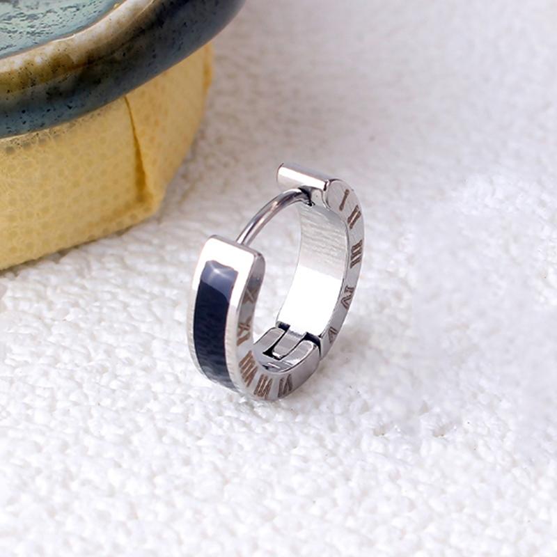 

Женские серьги-клипсы Унисекс Геометрические Римские цифры Панк Нержавеющая сталь Украшения для козелка уха