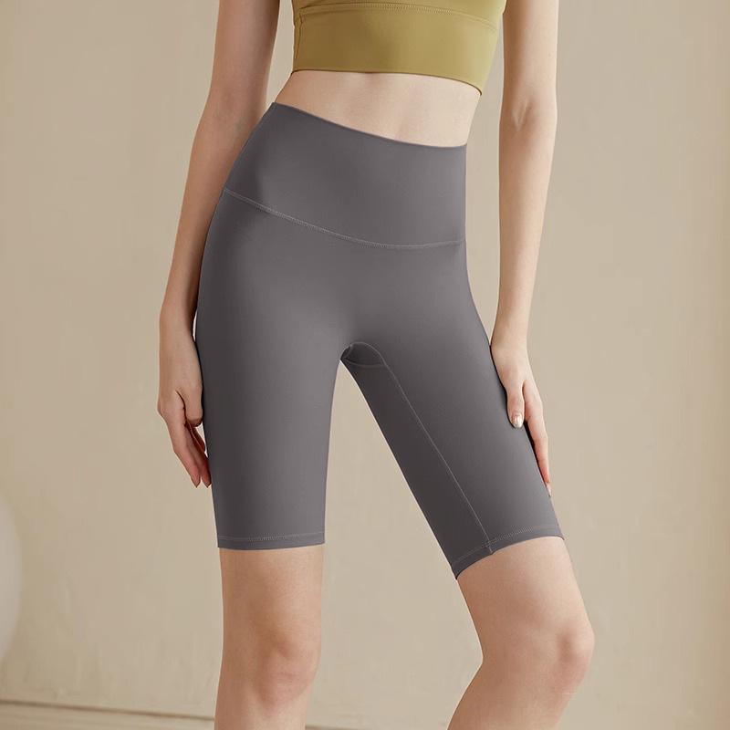 

Женские шорты для йоги с высокой посадкой, не вызывающие смущения - Подтягивающие бедра, плотно прилегающие для фитнеса, бега, велоспорта и летних видов спорта S