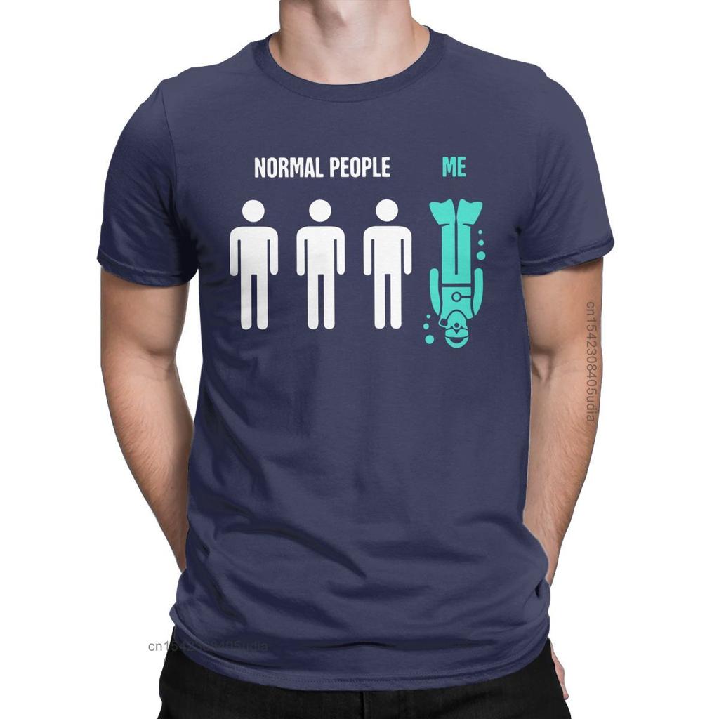 People Me Scuba Diving Dive T-Shirt Men Leisure Pure Cotton Tees Harajuku Oversized T Shirt Birthday Camisa Streetwear