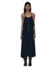 Partimento Woman Ruffle Lace Trim Flare Slip Dress_Navy