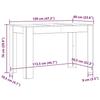 VidaXL Dining Table Black Oak 120x60x76 Cm Engineered Wood, Table, Dining Table, Dining Furniture, Kitchen Table, 861987