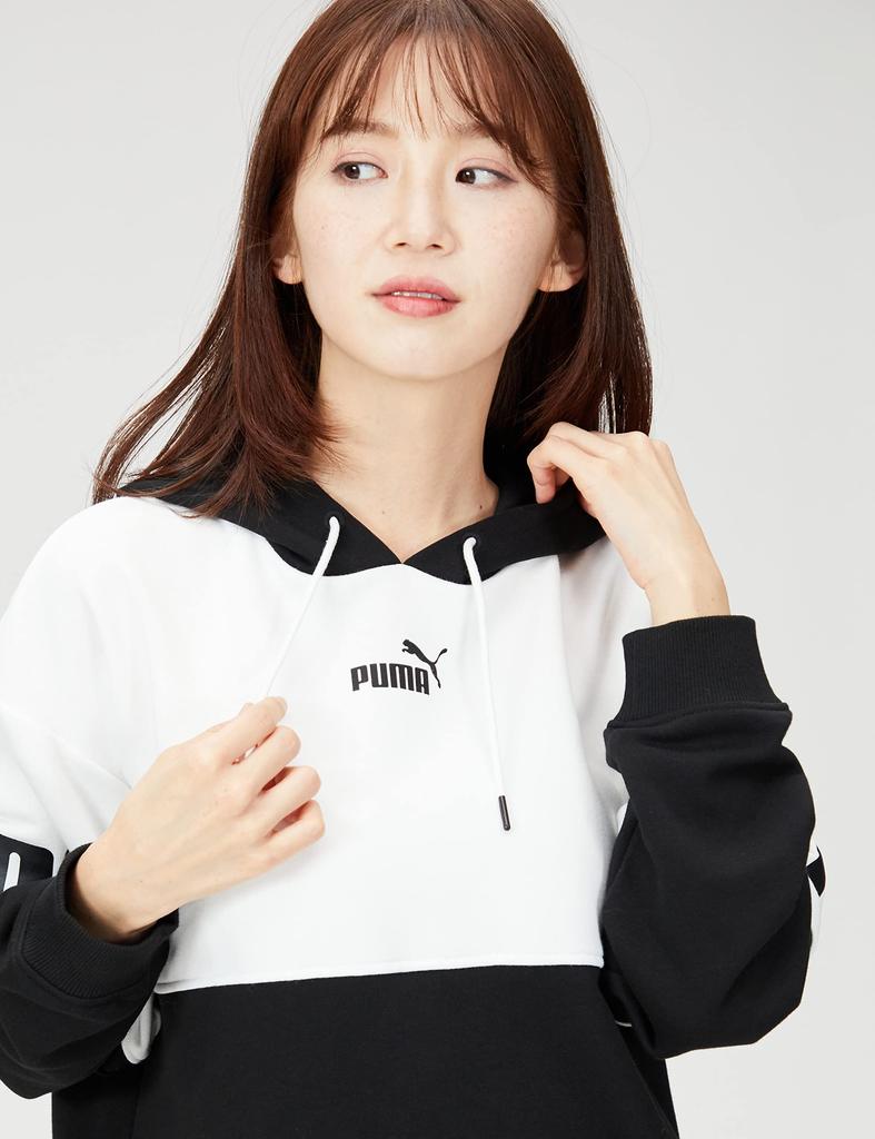 PUMA POWER Oversized Elongated Hoodie Sweatshirt by Nicole 2022 Colorway Black Size M (671893) [Worn Fujita] Women's Fall/Winter (01)