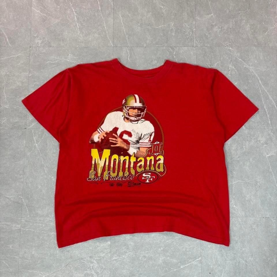 90 s Joe Montana San Francisco 49ers red and yellow tee #NFL football Unisex T-Shirt L