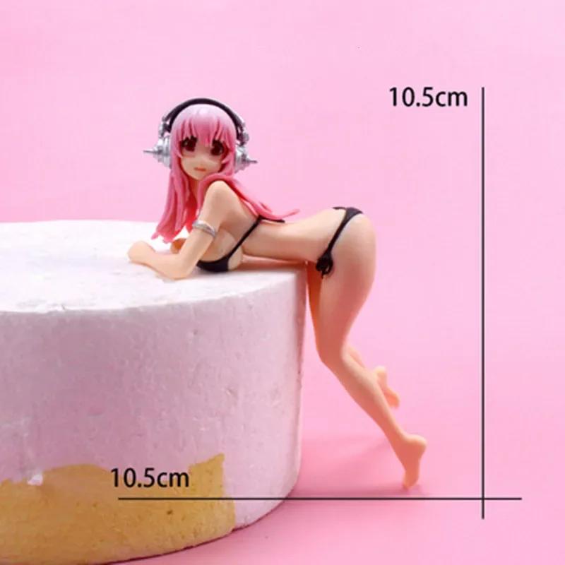 4 types Anime Soniani -SUPER SONICO THE ANIMATION- 10cm SUPERSONICO pvc Cake Ornament Decoration models gifts Durable