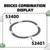 Non-Toxic 100G City City Train Rail Building Blocks Moc Straight Curved Tracks Compatible With 53400 53401 74746W Bricks Toys Gifts