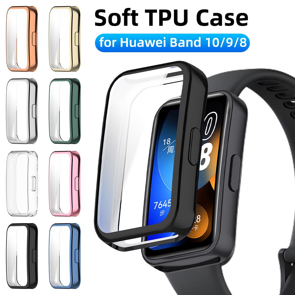 Watch Case for Huawei Band 10 9 8 Full Coverage Screen Protector TPU Soft Protective Bumper Huawei Band10/9/8 Cover Accessories