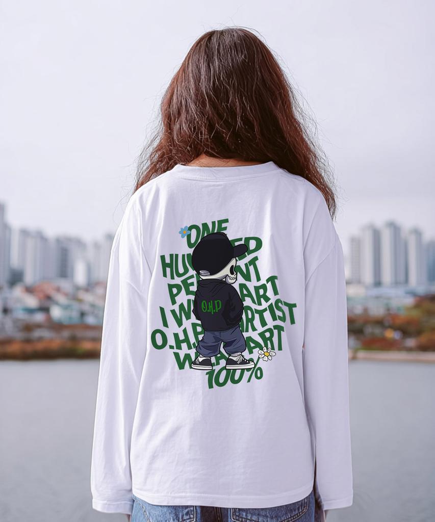 OHP Ohpxharmonia4 B Hip Skull Crew Neck Long Sleeve T-Shirt