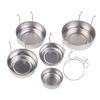 Crate Dog Cat Bowl Stainless Steel Hanging Pet Cage Bowl Food Water Feeder Coop Cup For Cat Puppy Birds Rats 5 Sizes