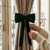 Christmas Garland Hanging Ornaments Velvet Bow Decoration, Soft Plush Xmas Tree Nordic Style Holiday Ornament for DIY Wall, Mirror, Wreath,
