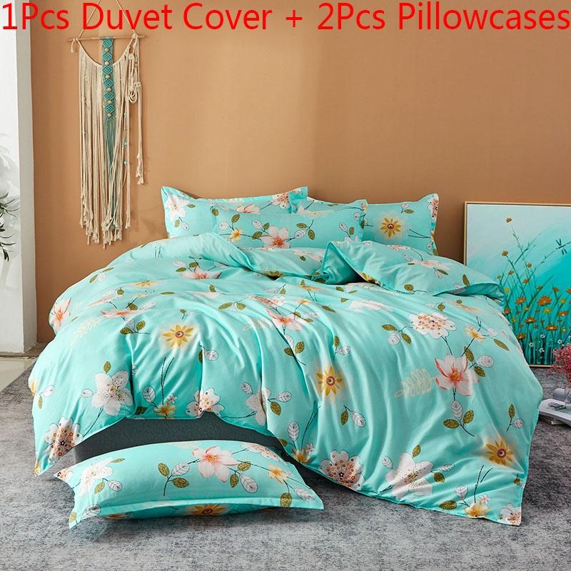 Elegant Floral Bedding Set With Beautiful Print Duvet Cover And Pillowcases For Single And Queen Beds