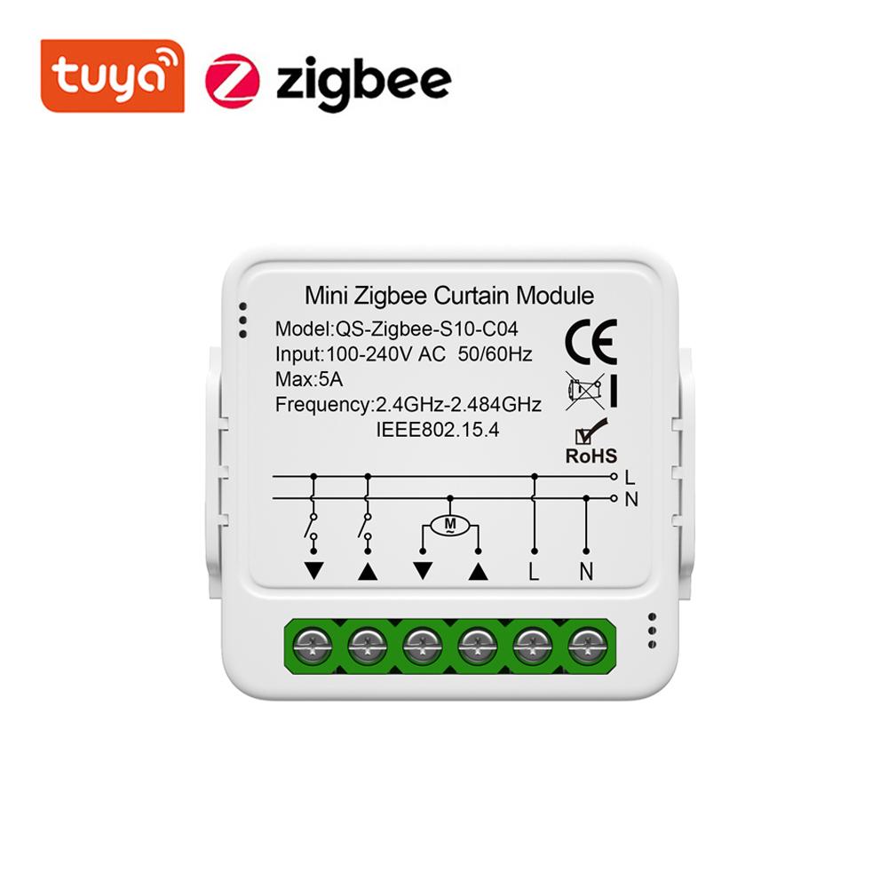 Tuya Smart WiFi Zigbee3.0 Curtain Module Blinds Switch Connected Roller Shutter Electric Motor Compatible with Alexa Google Home