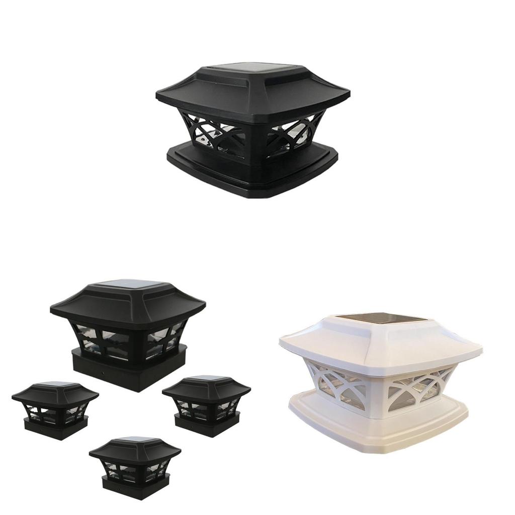 Solar Post Lantern With Led Light For Garden Pathway Outdoor Yard Decor
