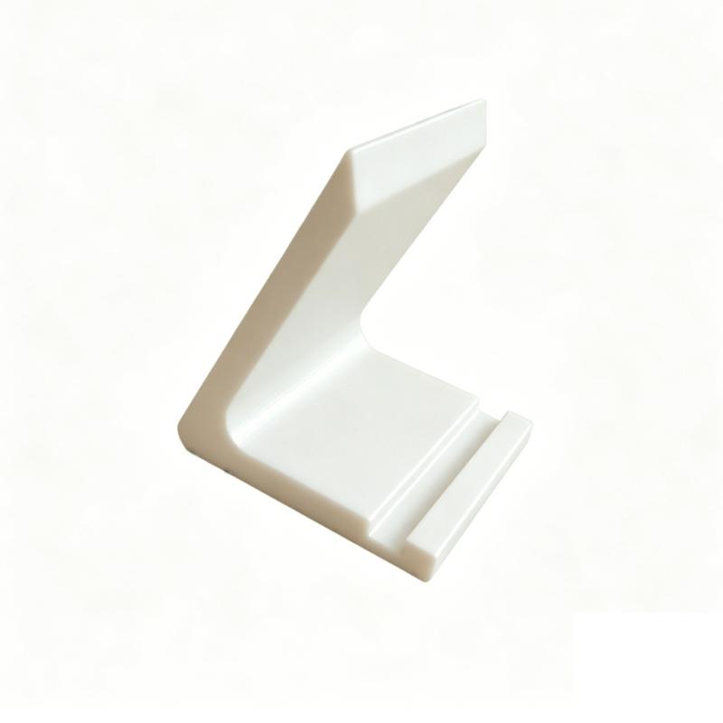 Record Shelf Display Stand with L Shaped Support and Front Stops Media Corners for Desktop Record Player Placement