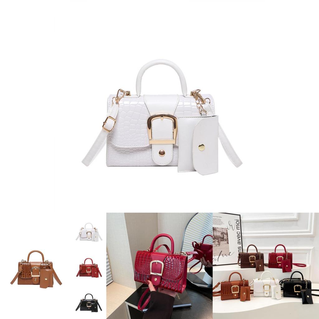 Chic And Versatile Crocodile Texture Handbag For Women With Simple Urban Style