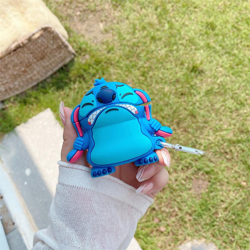 Cute Stitch for AirPods Pro Protective Case Cartoon 1/1 Generation Apple Bluetooth Headset Soft Case for Men and Women