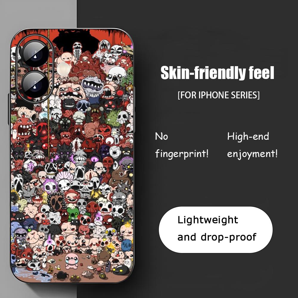 

The Binding of Isaac Game Phone Case For iPhone 17 16 15 14 13 12 11 X XR XS 8 Plus Mini Pro Max Soft black Shockproof Cover iPhone 12