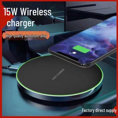15W Round Qi Wireless Charger for Apple & Samsung Phones