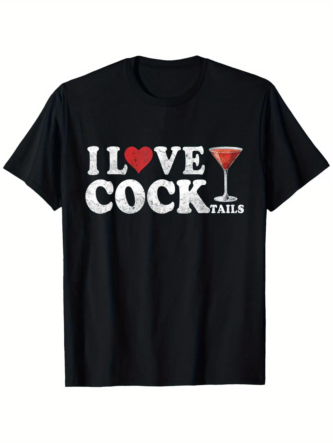 

Summer Mens and Womens Fun Wine Glass Letter Printed Round Neck Tshirt Casual Street 100Pure Cotton Soft Short Sleeved Shirt 4XL