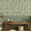VEELIKE Wallpaper Stickers, Light Green Plant Pattern Botanical Wallpaper, Cutting Sheet, Stick-On Wallpaper for Fusuma Doors, Peel-Off Wallpaper, Sel