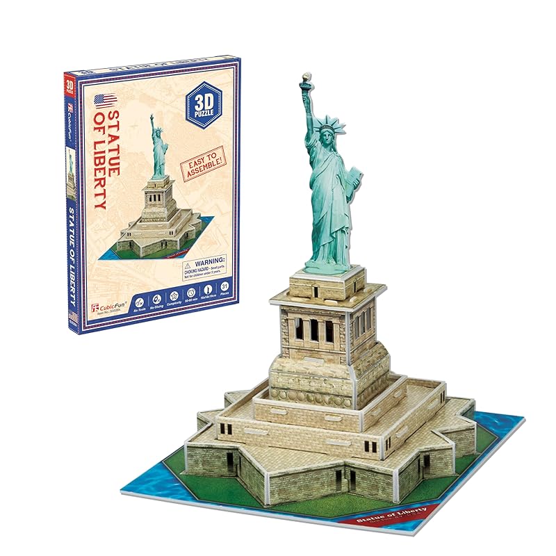 

cubic fan statue of liberty mini model 3D puzzle paper Crafts S3026h child