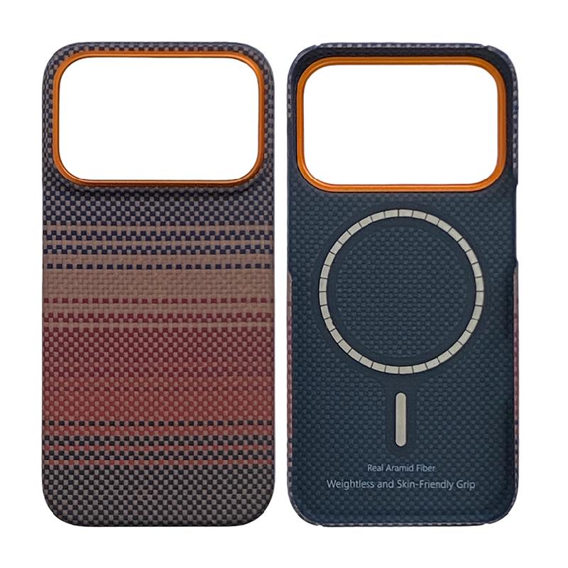 iPhone 17 Pro Kevlar Aramid Fiber Magnetic Case - Fingerprint Resistant