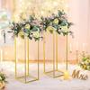 New Shiny Metal Iron Rectangle Square Frame Backdrop Gold Wedding Arch Gold-Plated Geometric Flower Stand Home Decoration Gold