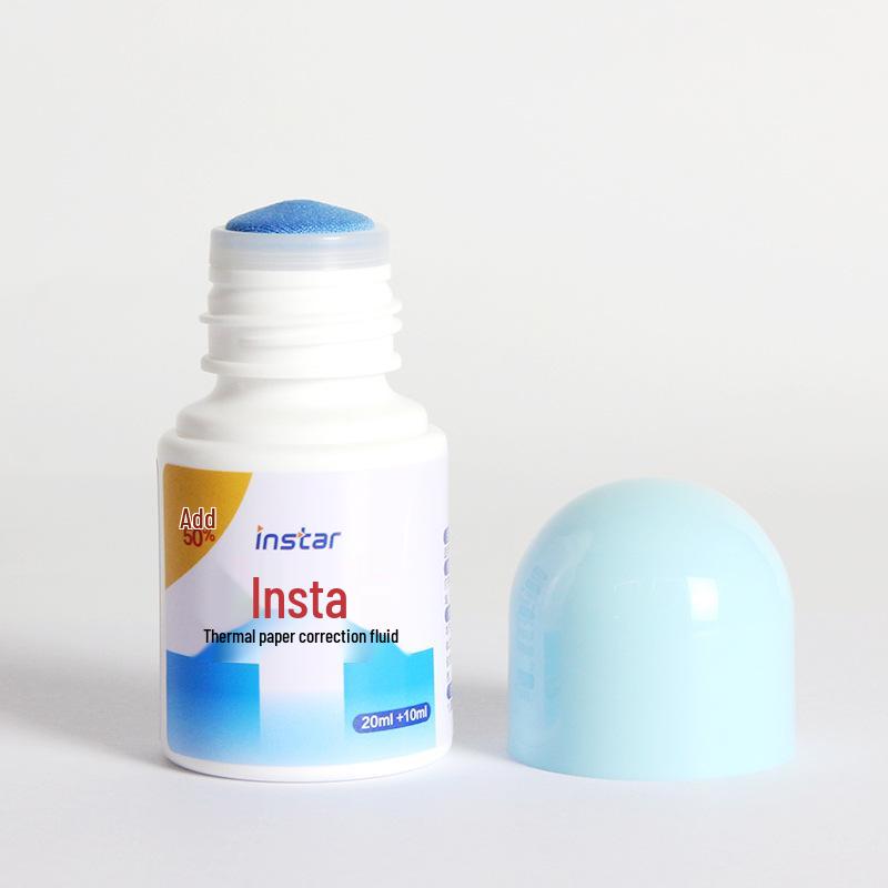 Insta Thermal Paper Correction Fluid & Quick-Drying Confidential Stamp Eraser Marker Pen (Large Capacity)