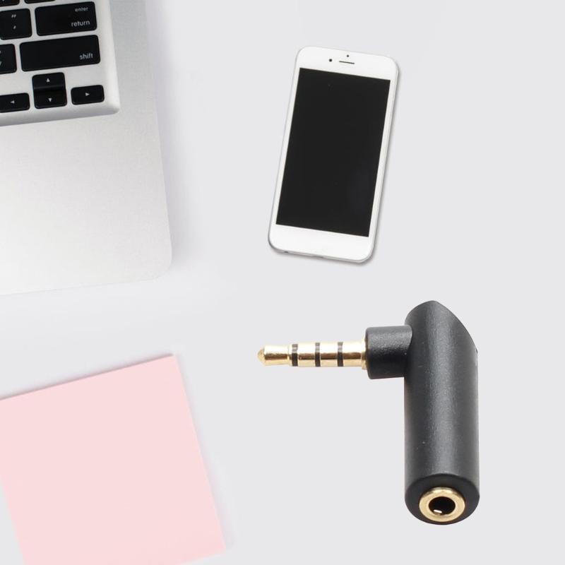 Headphone Splitter 90 Degree Right Angle Plug 3.5mm Angle Male To Female Adapter Stereo Accessories