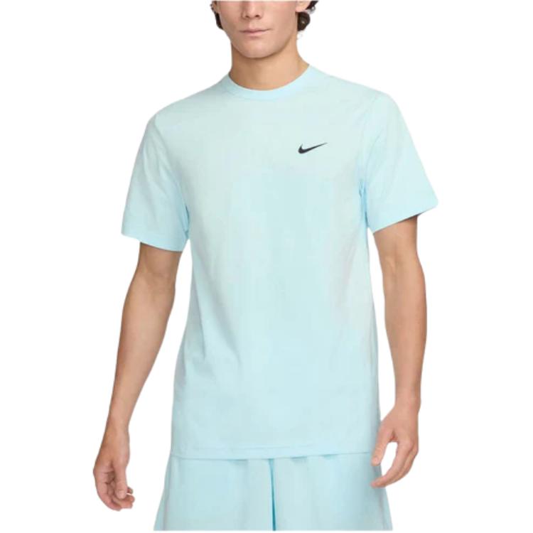 

Nike Solid Color Crew Neck Short Sleeve T-Shirt Men tops Mint-Blue DV9840-474 L