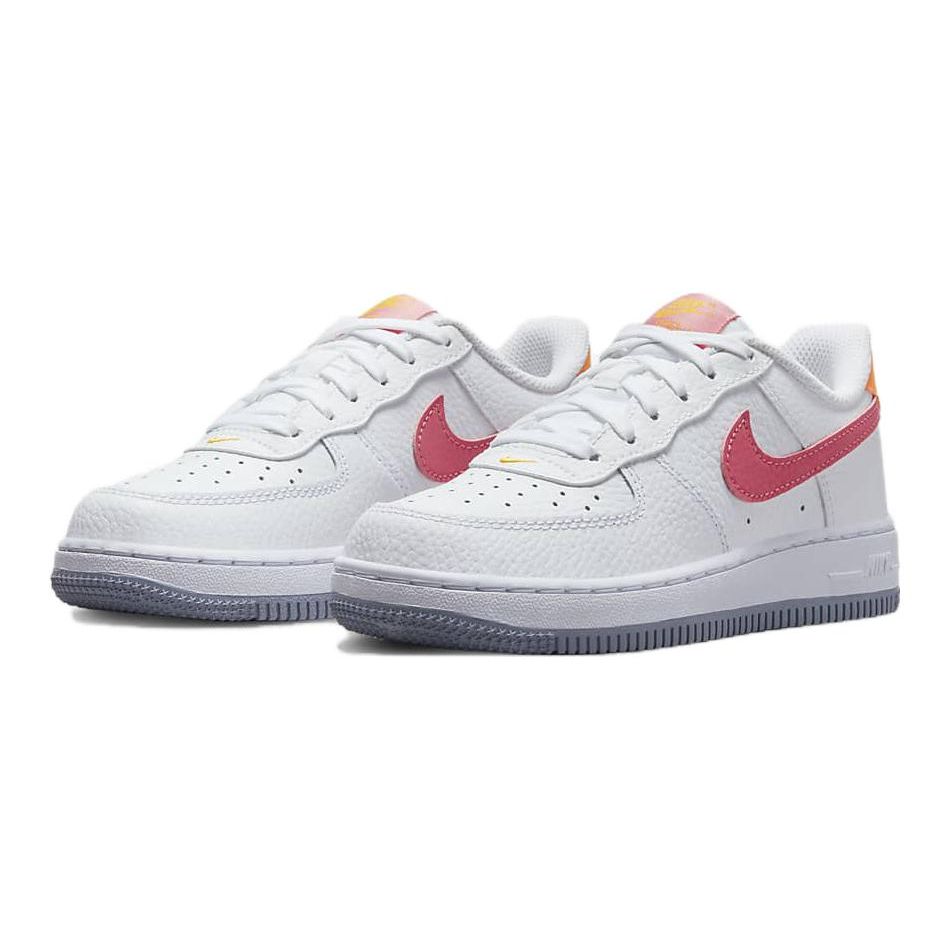 Nike Force 1 Low PS White Coral Chalk Kids Sneakers Laser-Orange Indigo-Haze FJ3484-100