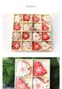 Christmas Tree Ornaments: Snowman, Wooden Horse, Tree Pendants - 4-Grid Box Set