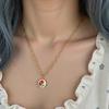 Floral Charm Necklace Adjustable Plant Series Collarbone Chain Flower Pendant Neckchain Daily Accessory Gift