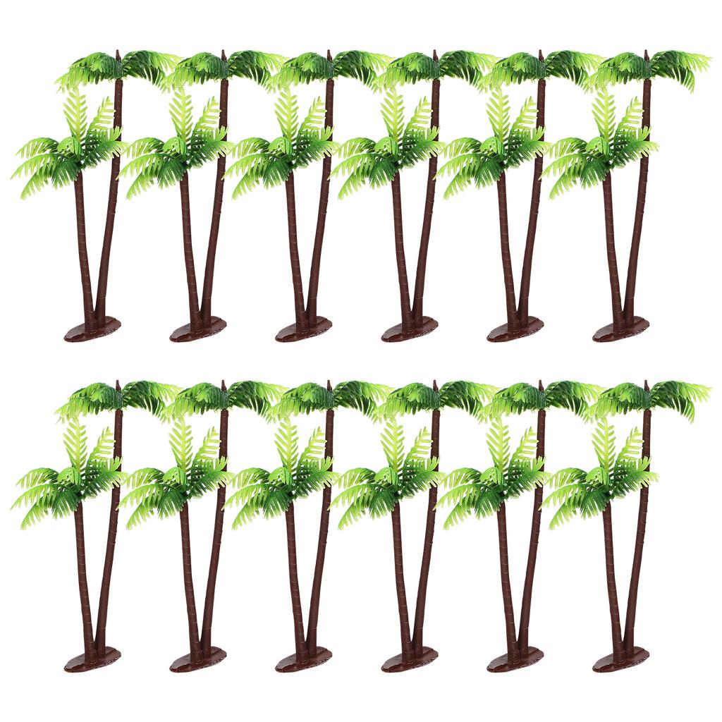 12 Pcs Potted Plant Seaside Fake Plants Artificial Indoor Coconut Tree Decoration
