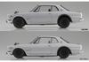 Aoshima (AOSHIMA) 1/24 Raku Plastic Snap Car Series KPGC10 Skyline HT 2000GT-R 1970 Silver Pre-Colored Plastic Model Kit 01-SI