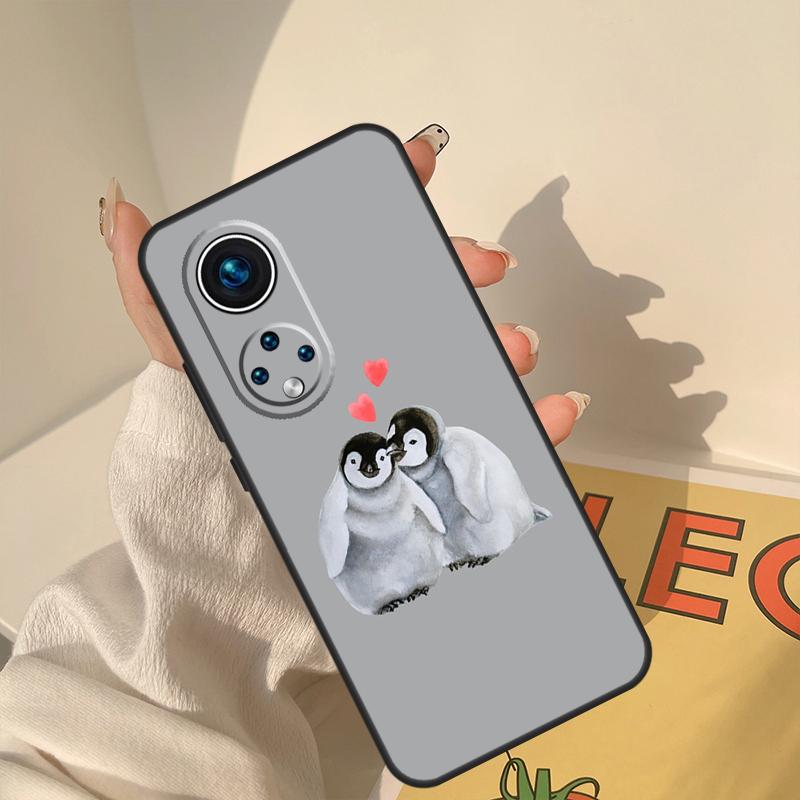 Cartoon Penguin Case For Honor Magic 5 6 7 8 Pro Cover For Honor 400 200 Lite 50 70 90 X8a X8b X9a X9b X9c