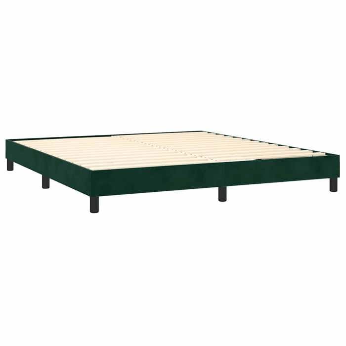 Maison Exclusive - Sommier à lattes de lit et matelas Vert foncé 180x200cm Velours